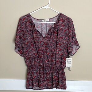 Treasure and Bond Cinch-Waist Blouse